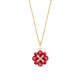 Ruby Nora Sunflower Pendant Necklace in Gold